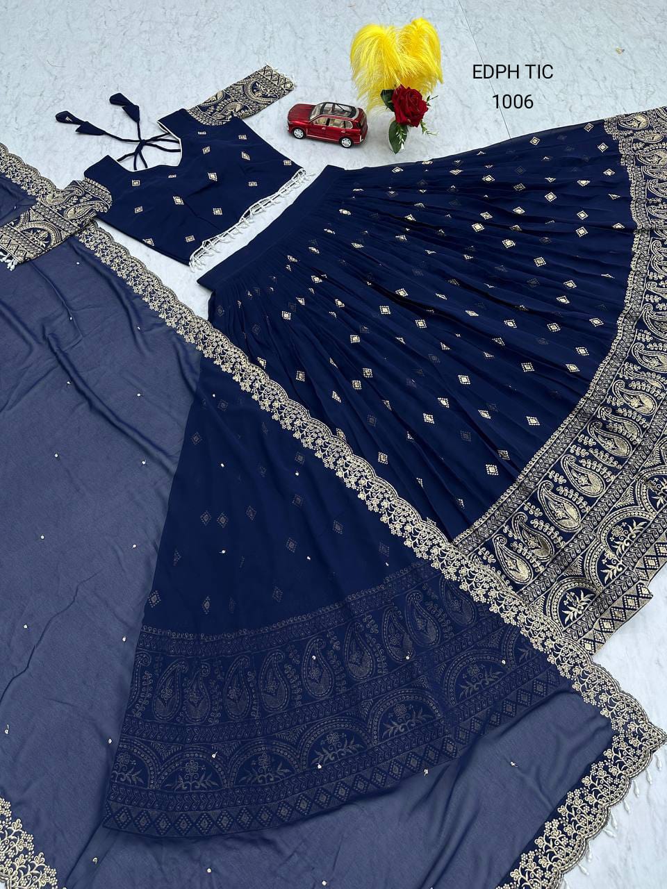 Festival Wear Fox Georgette Embroidered Lehenga Choli Set